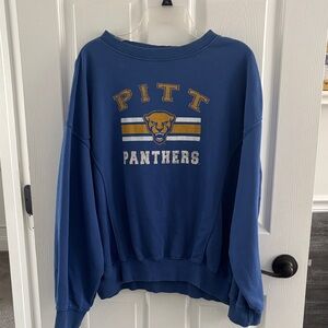 Colosseum Blue PITT Panthers Crewneck